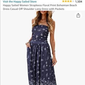 Strapless Bohemian Sundress